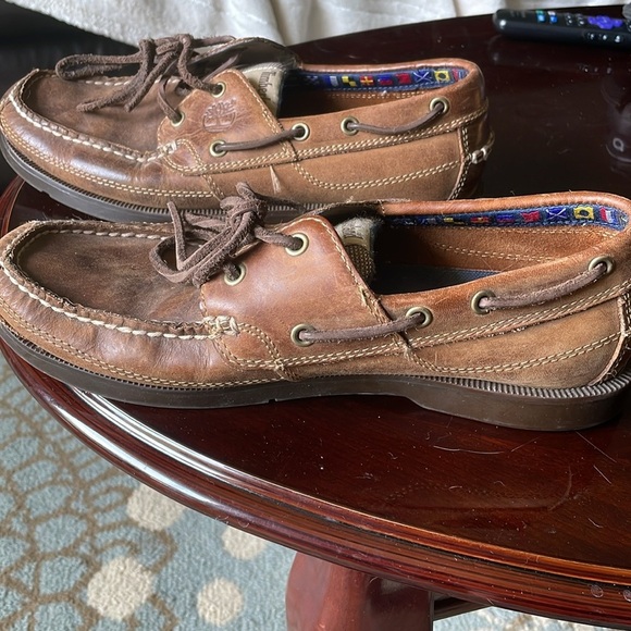 Timberland Earthkeepers Anti-Fatigue Men’s Brown Leather Stitching Loafers Sz 9 - Picture 6 of 7